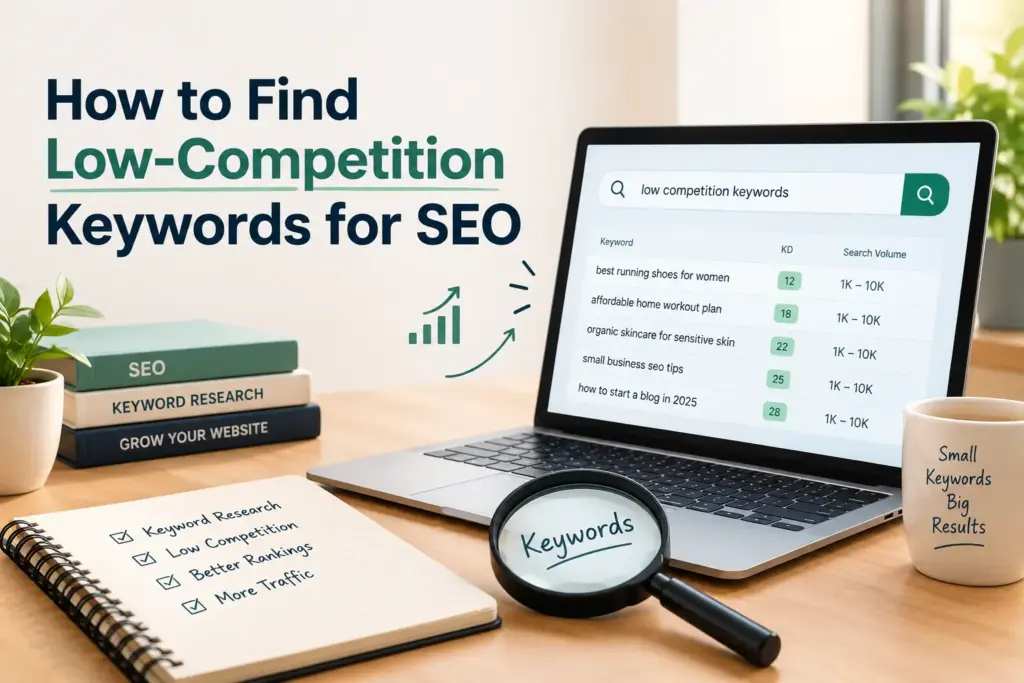SEO keyword research with low-competition keywords
